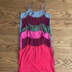 Gray,Burgundy,Green,Pink,and Red Tank Tops